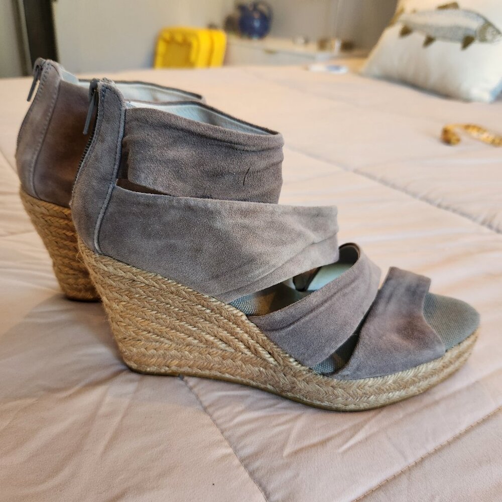 Kanna espadrille suede platform wedge sandal
